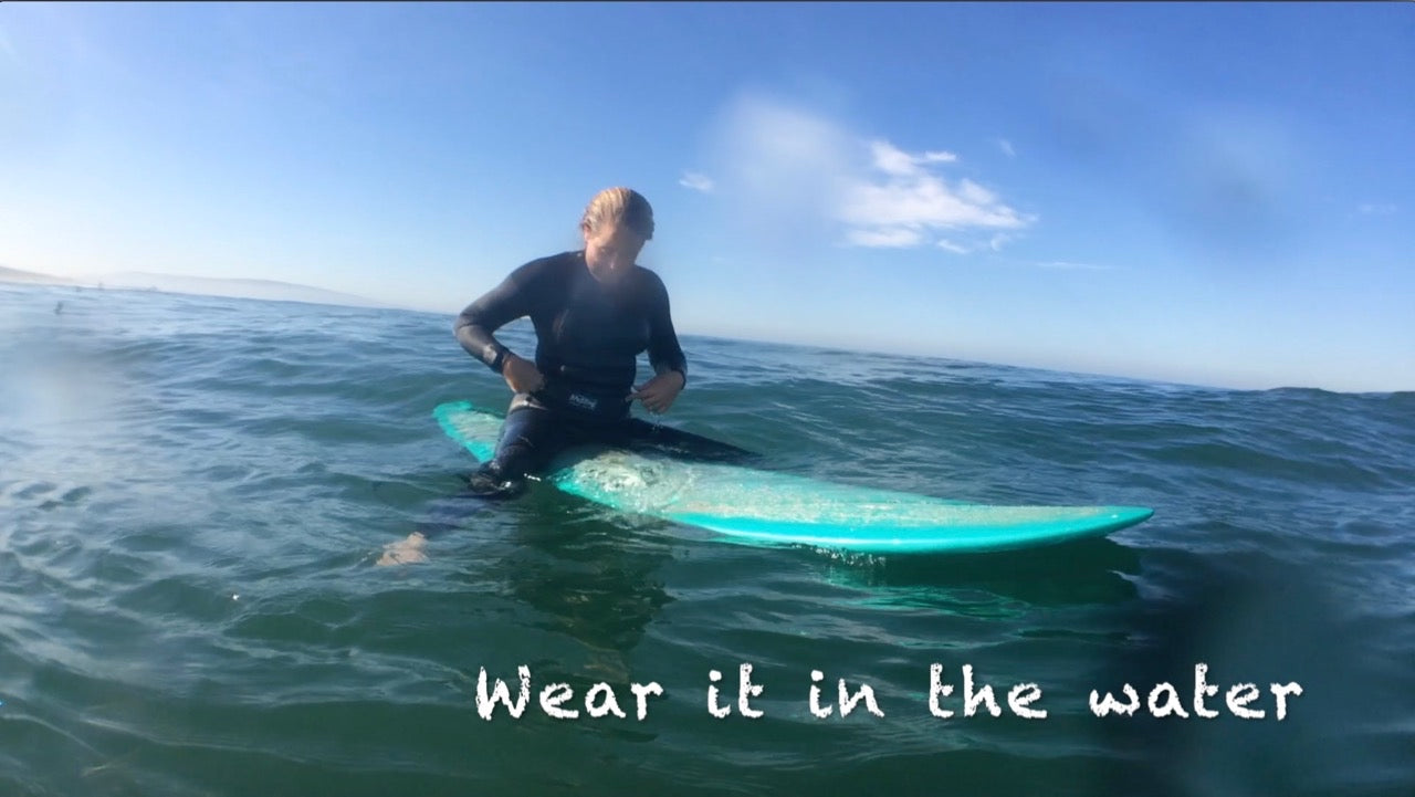 McSling4Surf is a surfboard carry strap, surfboard carrier, that you wear in the water